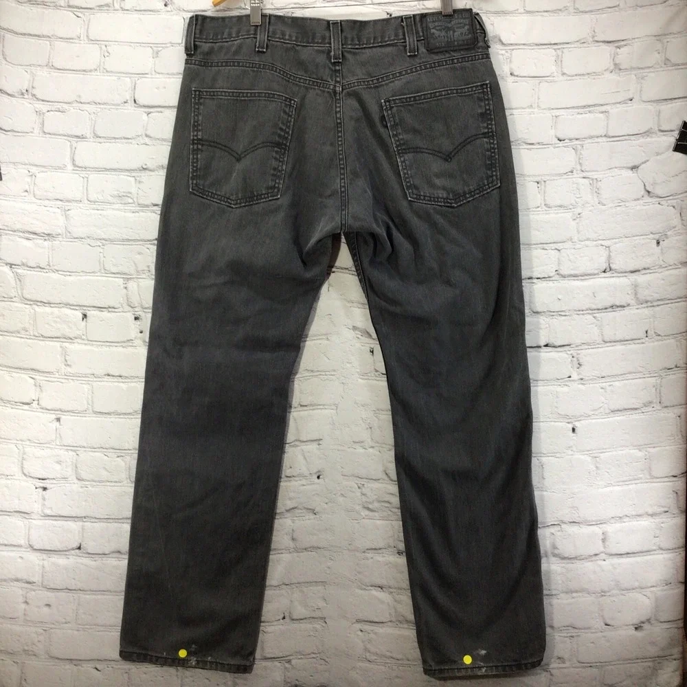 Levis 513 Black Jeans Mens‎ Sz 38X32 Flaws